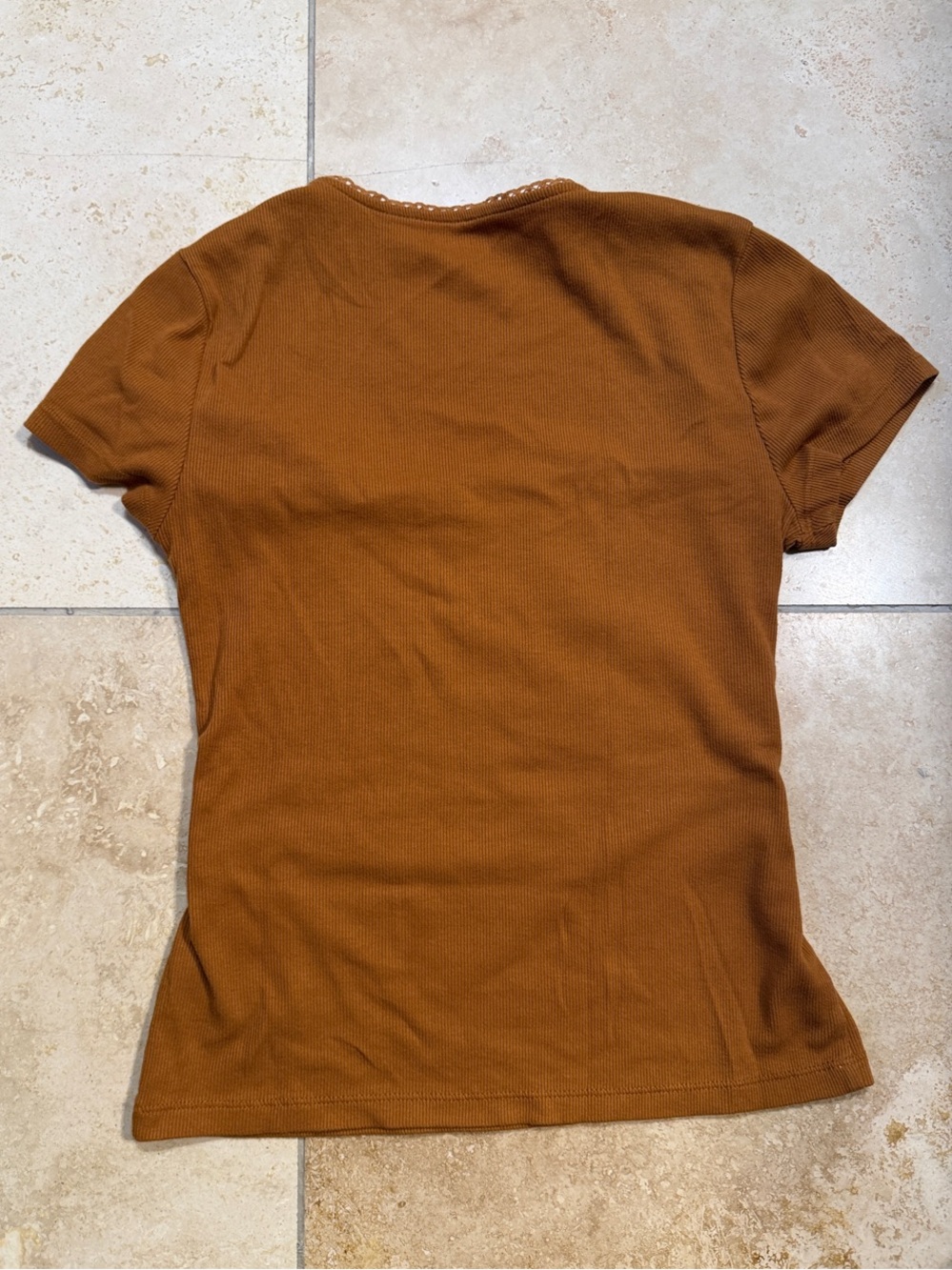 Old Navy Short Sleeve Square Neck Tee - Rust Brown - Picture 2 of 3